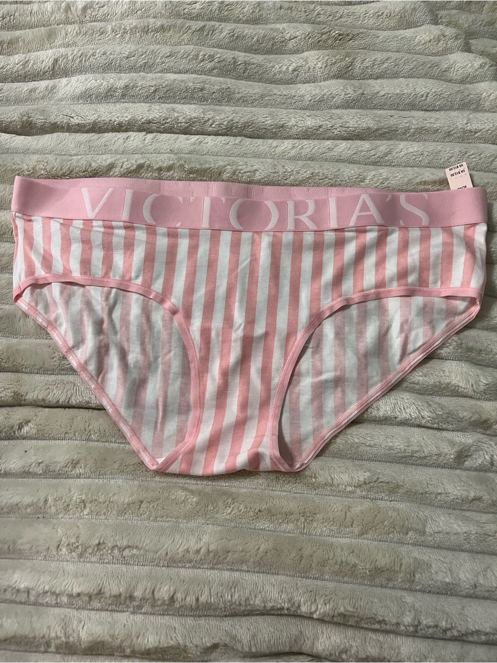 Victoria's Secret Pink & White Striped Bikini Panty
